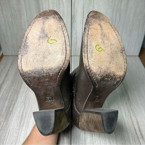 RARE Frye Llana Shootie Western Ankle Bootie Block Heel Boot Women’s Size 9.5 - Picture 8 of 10